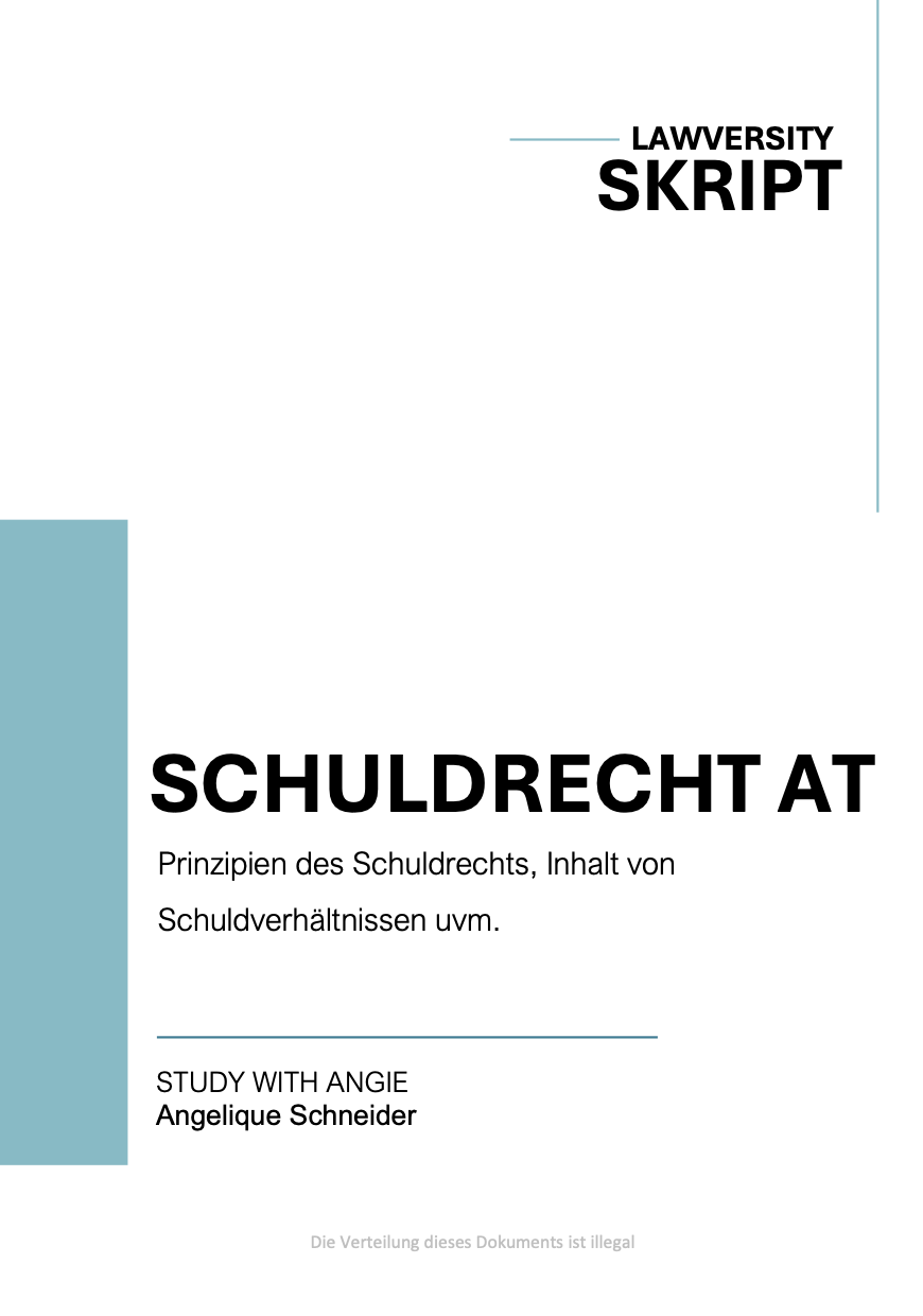 Schuldrecht AT - Skript