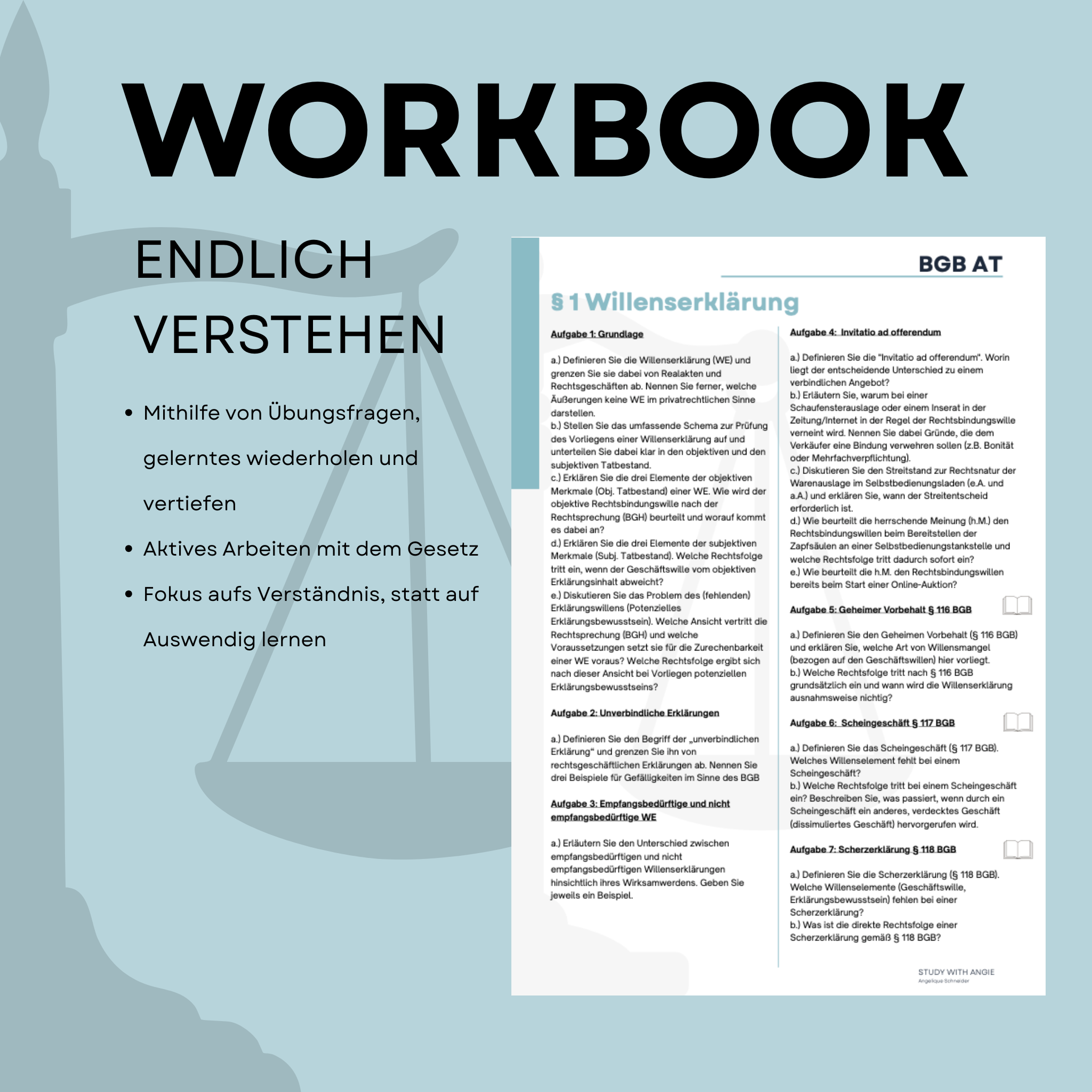 BGB AT - WORKBOOK - Study law with Angie