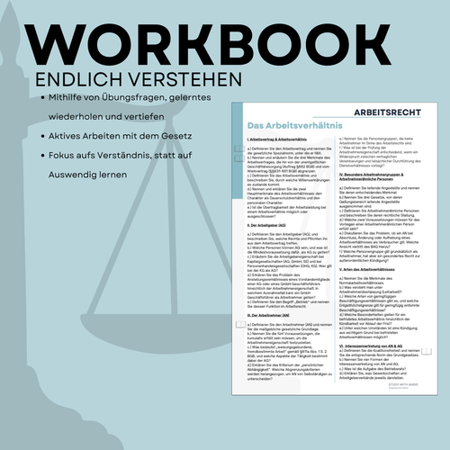 Arbeitsrecht - Skript & Workbook