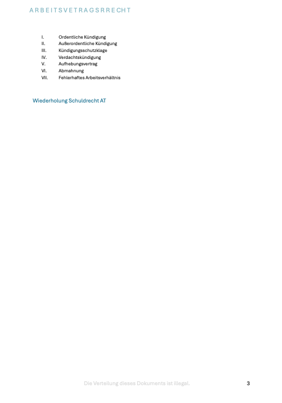 Arbeitsrecht - Skript - Study law with Angie