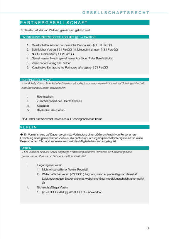 Gesellschafstrecht - Skript - Study law with Angie