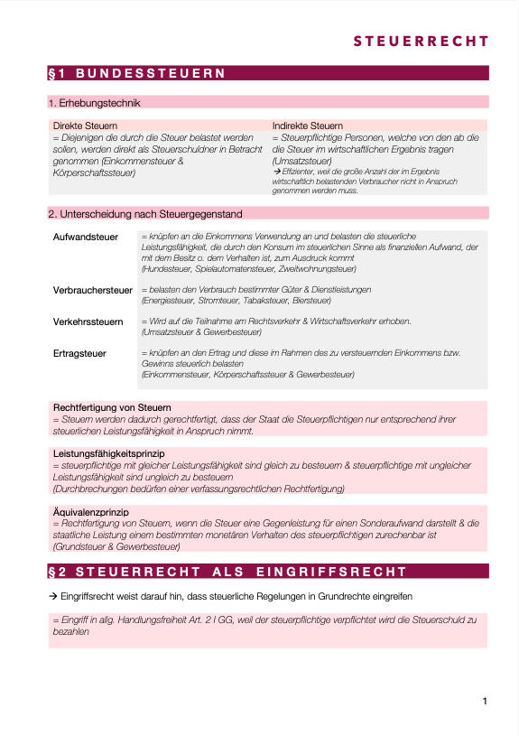 Steuerrecht - Skript