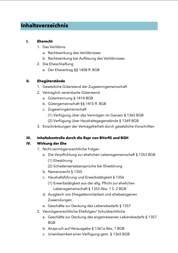 Familienrecht - Skript - Study law with Angie