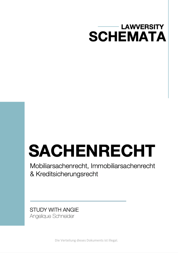 Sachenrecht - Schemata