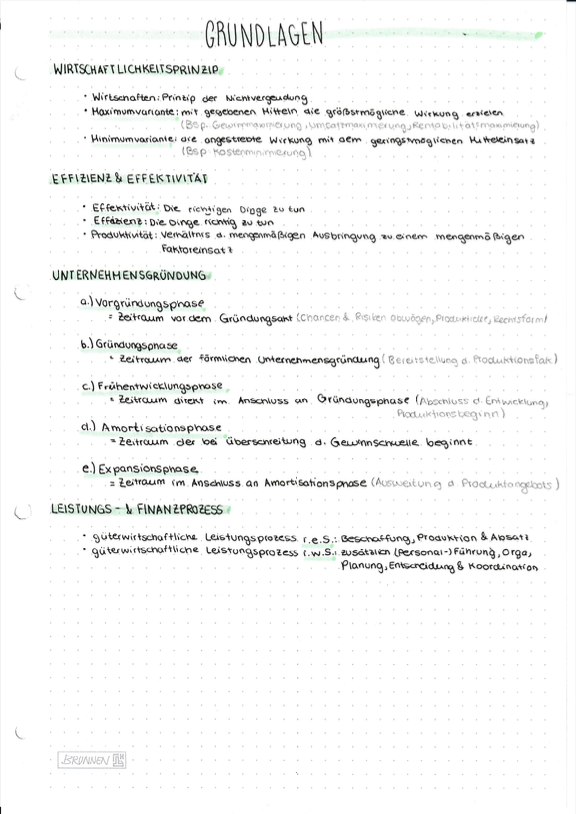 BWL für Juristen - Skript - Study law with Angie