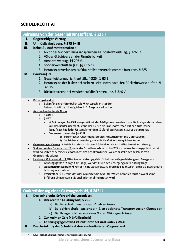 Schuldrecht AT + BT - Schematasammlung