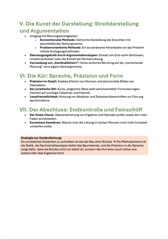 Der 18 Punkte Guide II - Gutachtenstil & Klausurtaktik
