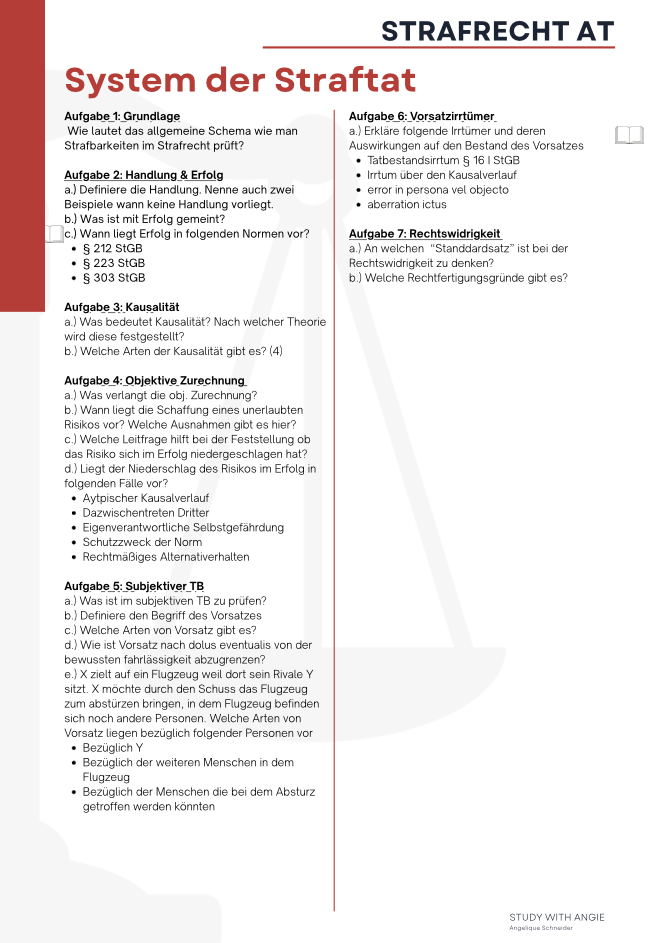 Strafrecht AT - Workbook