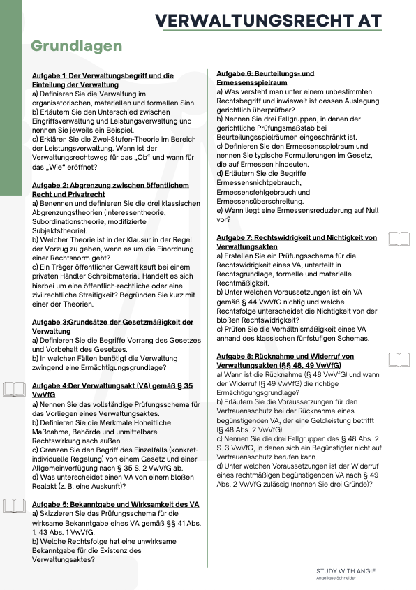 Verwaltungsrecht AT - Skript & Workbook