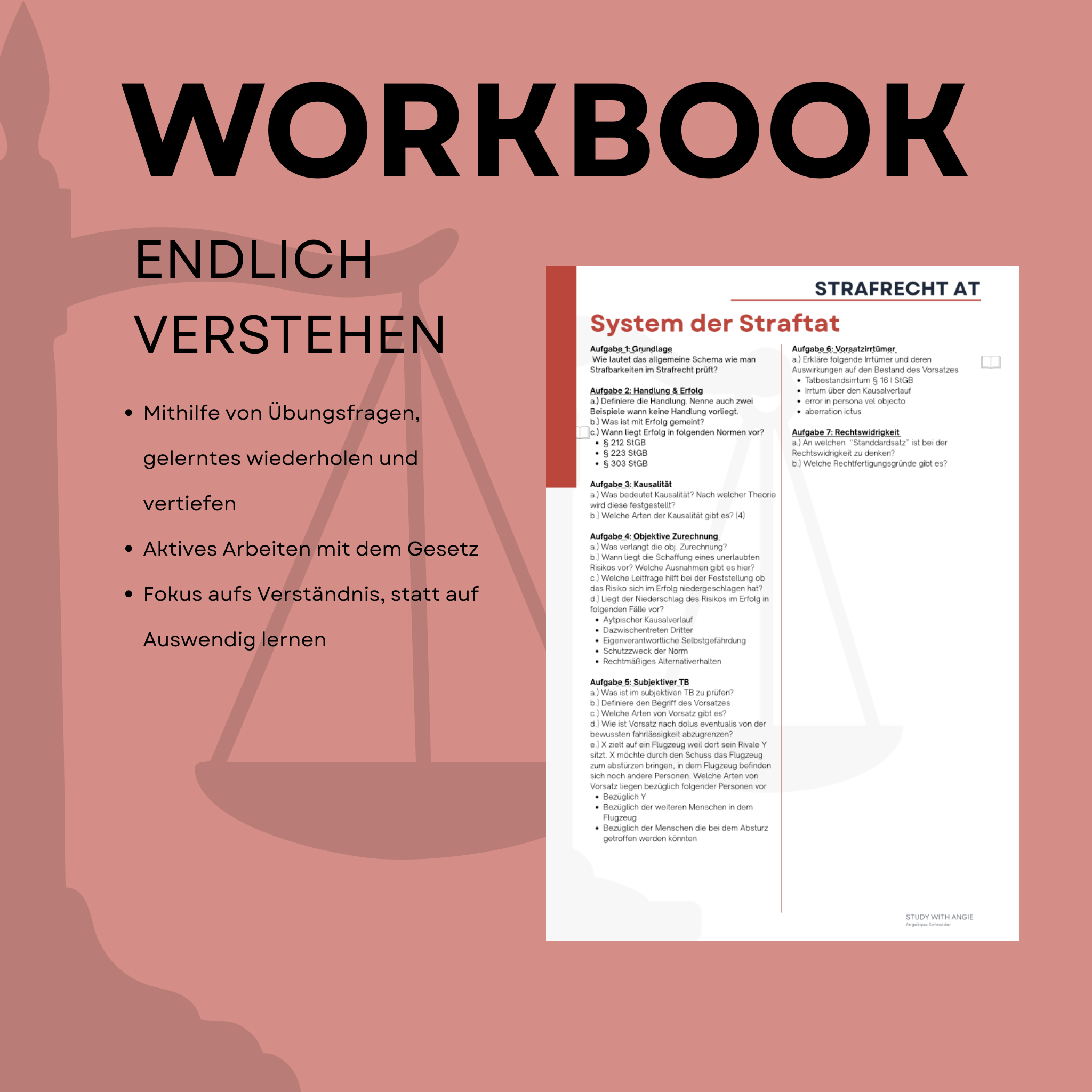 Strafrecht AT - Workbook - Study law with Angie