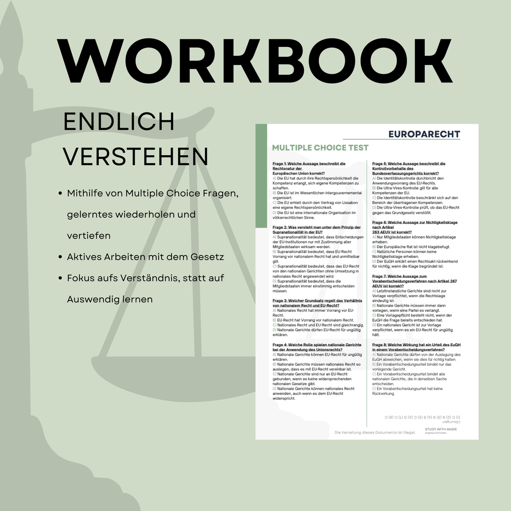 Europarecht - WORKBOOK (MC)