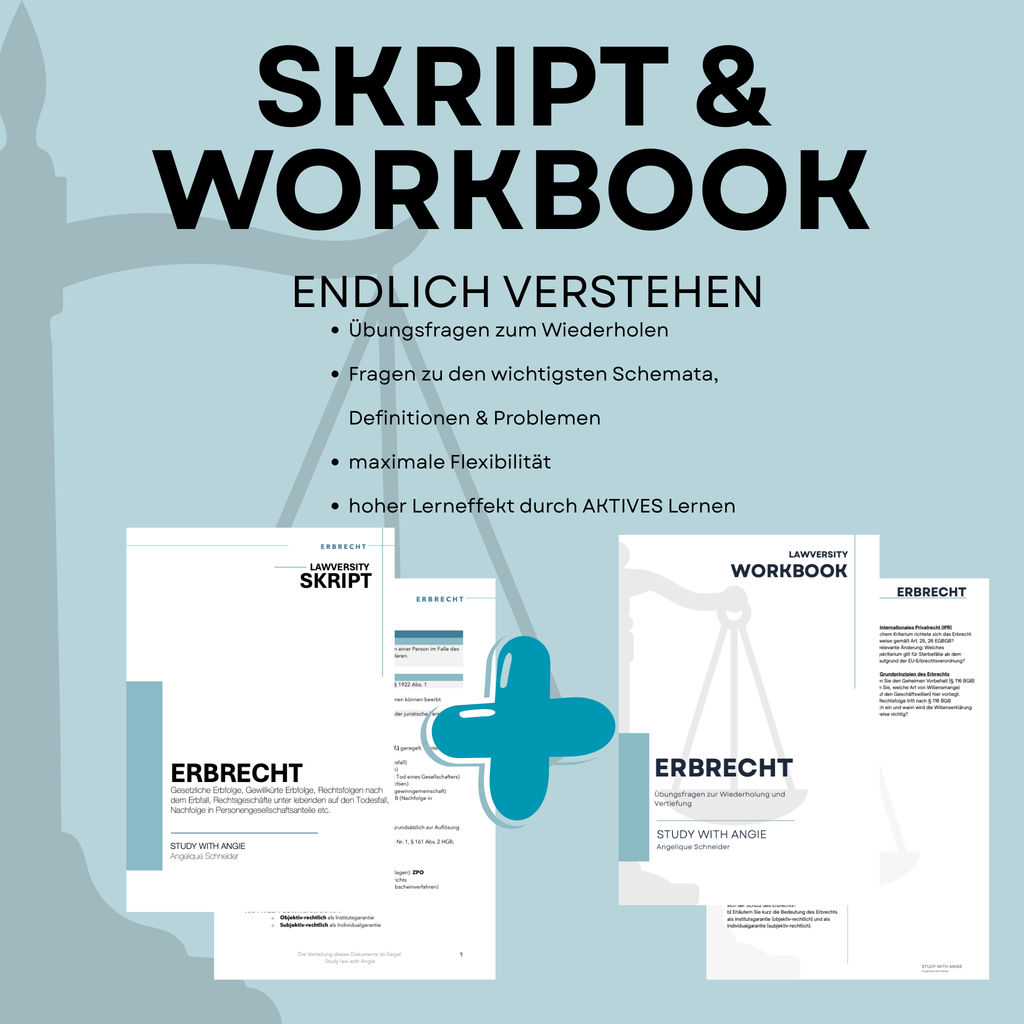 Erbrecht - Skript & Workbook